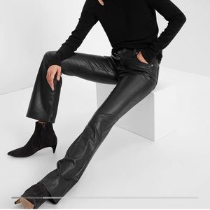GAP Mid Rise Faux-Leather Baby Boot Jeans